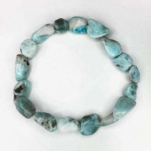 Larimar Nugget Bead (8-10mm) Bracelet 334
